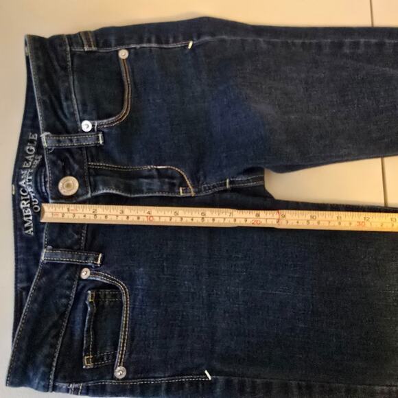 American Eagle Skinny Jeans Women's 0 Super Stretch Blue Dark Wash - Picture 13 of 16